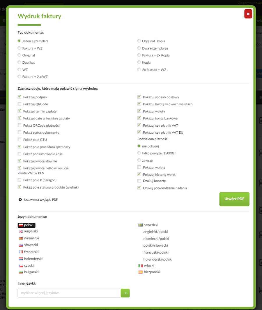 faktura po angielsku niemiecku