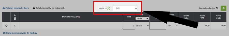 faktura walutowa online