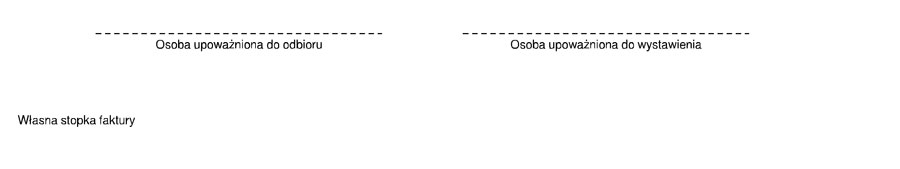 własna stopka faktury